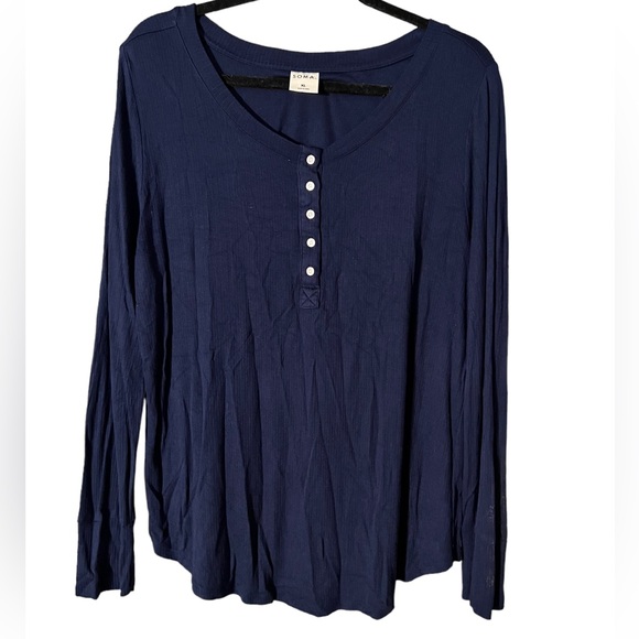 Soma Other - Soma Soft Ribbed Navy Blue Lounge Top Women’s Size XL